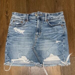 American Eagle Blue Mini Jean Skirt